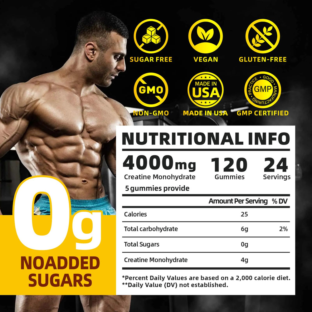 Close-up of Mango Creatine Monohydrate Gummies