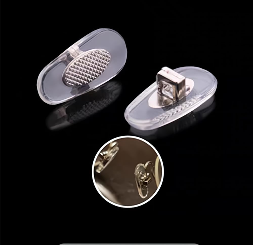 RB eyeglasses nose pads replacement - front view (silver)