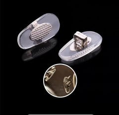 RB eyeglasses nose pads replacement - front view (silver)