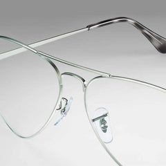 Silver 14mm push-in nose pads with lens cloth
