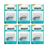 REACH Cool Mint Dental Floss 6-pack 55 yd on white background
