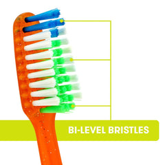 Bi-level bristles on Reach Crystal Clean Toothbrush