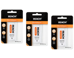 Reach Dentotape waxed dental floss with extra-wide cleaning surface for wide spaced teeth