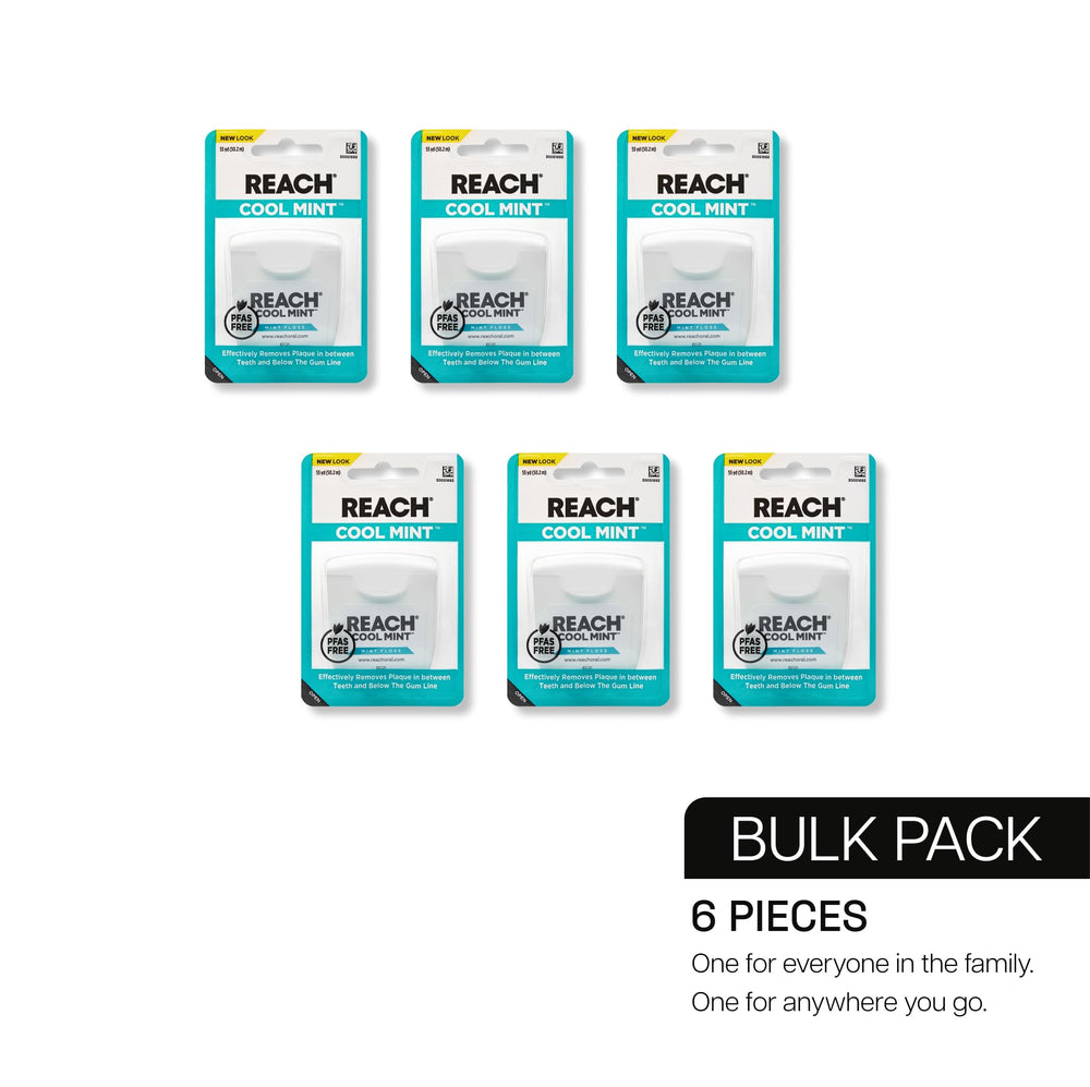 PFAS-free label on dental floss packaging
