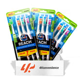 4K Logistics Reach advanced design adult toothbrush with soft bristles - front view