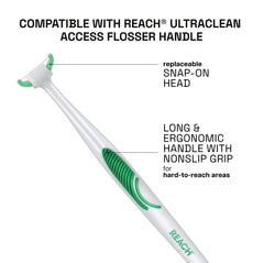 Snap-on mint floss refills ready to use with Ultraclean Access Flosser