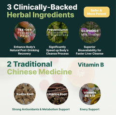 Product ingredients: Vitamin B complex, Milk Thistle, Prickly Pear