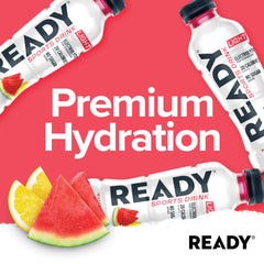 Packaging of Ready Sports Drink Lite Watermelon Lemonade 12-pack