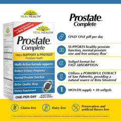 Close-up of Prostate Complete softgel capsules