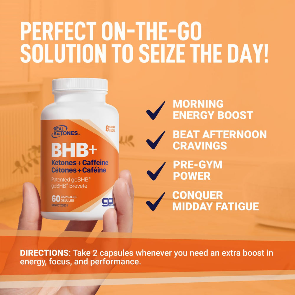 Real Ketones Keto BHB salts capsules packaging line emphasizes portability and on-the-go ketosis support.