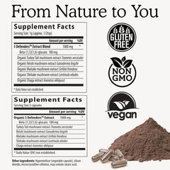Organic mushroom extract from 100% fruiting bodies