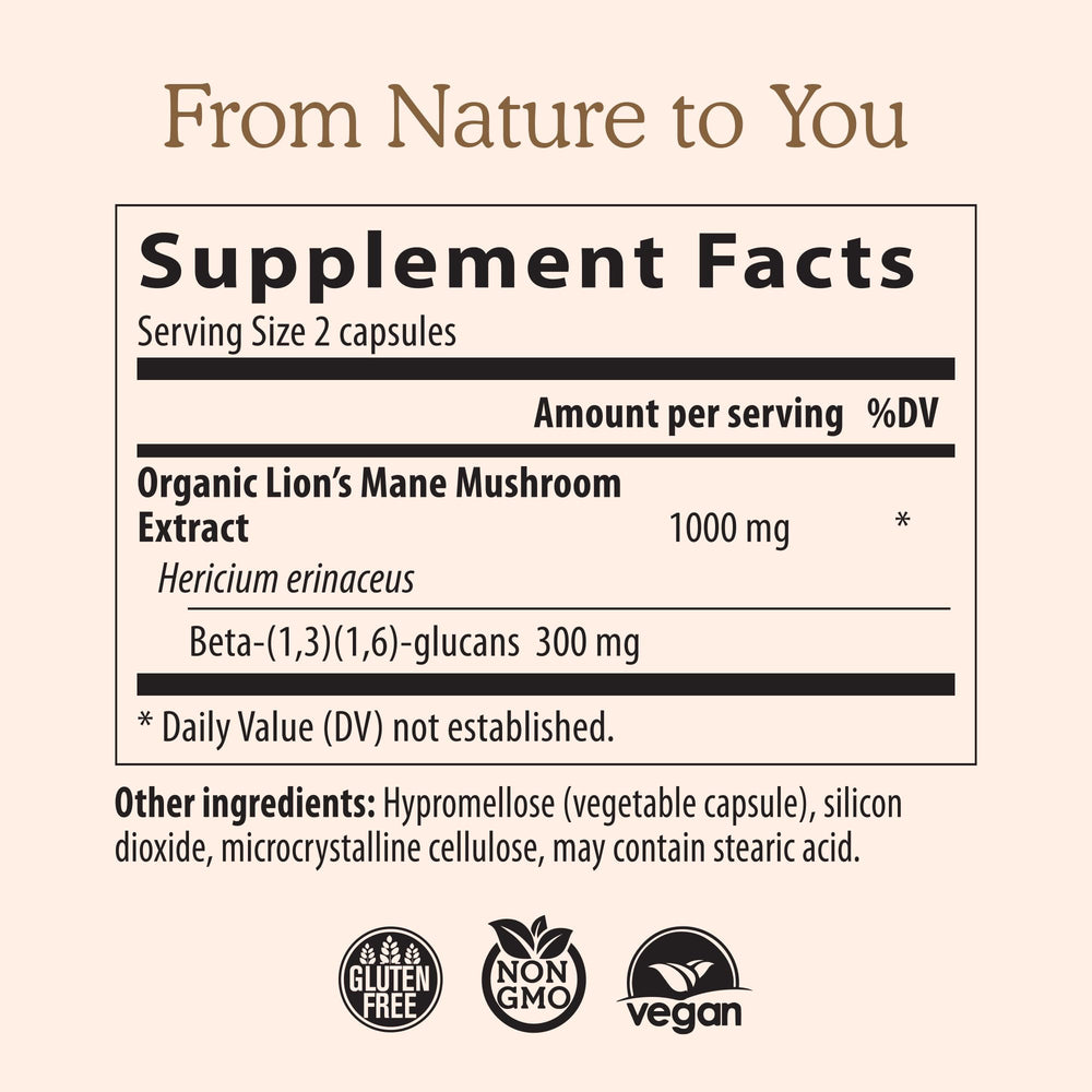 Bottle label shows NSF certification and organic vegan formula.