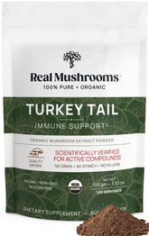 Real Mushrooms Turkey Tail Powder bottle with label