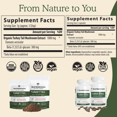Organic US-made turkey tail extract label detail