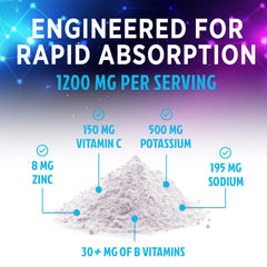 Electrolyte powder featuring real salt and potassium.