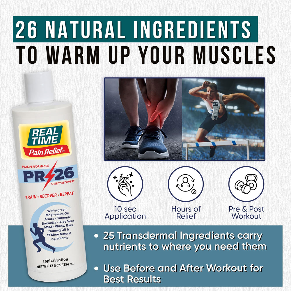 Close-up of natural ingredients like Arnica and Turmeric in PR-26.