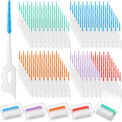 Blue interdental brushes with case for Reallnaive 1200 pcs silicone gum picks