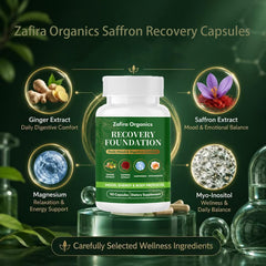 REATIFUL Zafira open bottle with visible capsules emphasizing 90 vegetarian capsule supply