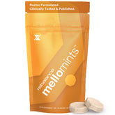 Front view of Rebalance Mellomints product packaging