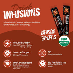 Rebellious Blood Orange Drink Mix stick packs deliver quick, clean energy before workouts.