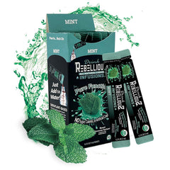 Rebellious Mint Organic Drink Mix pack of 10 sticks for on-the-go energy