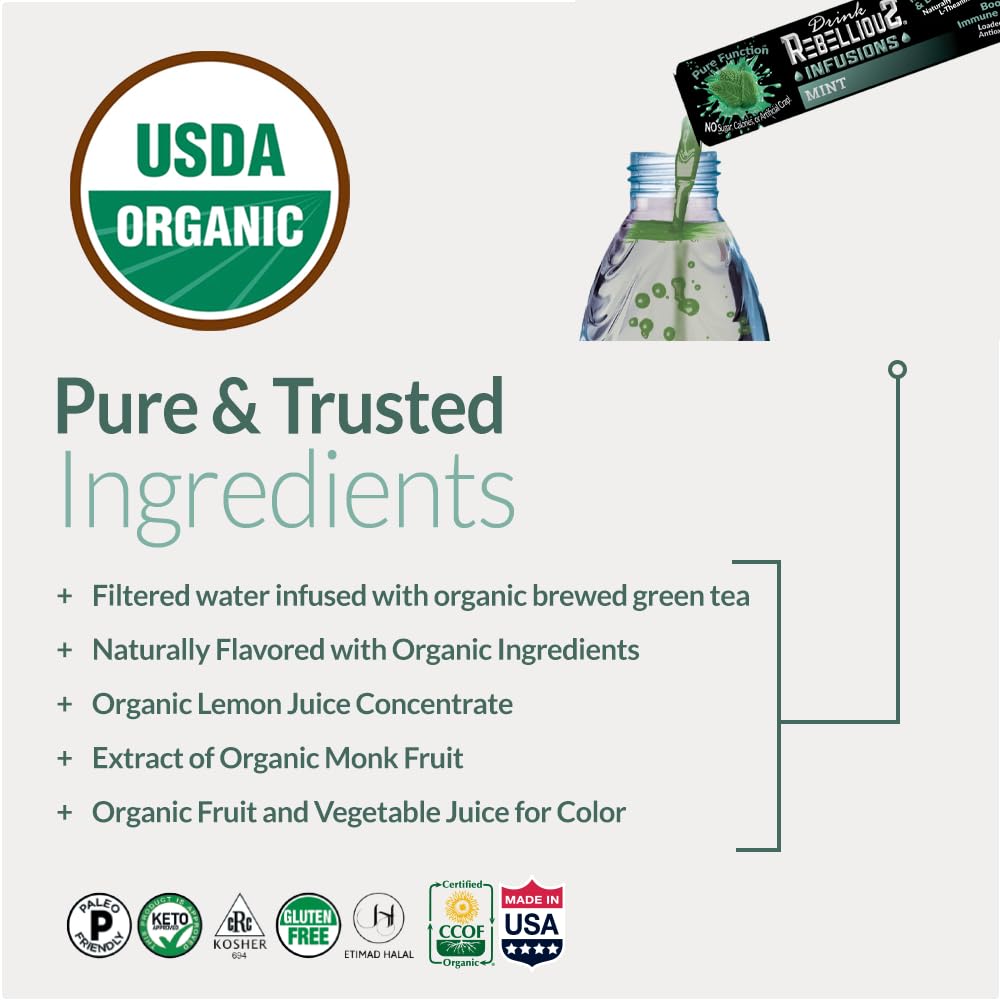 Rebellious Mint Drink Mix refreshing mint flavor for crisp hydration