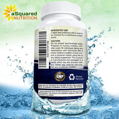 Graphic showing 120-day supply and usage instructions