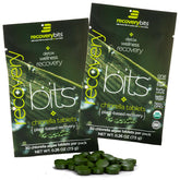 Bottle front view of RECOVERYbits Organic Chlorella Tablets
