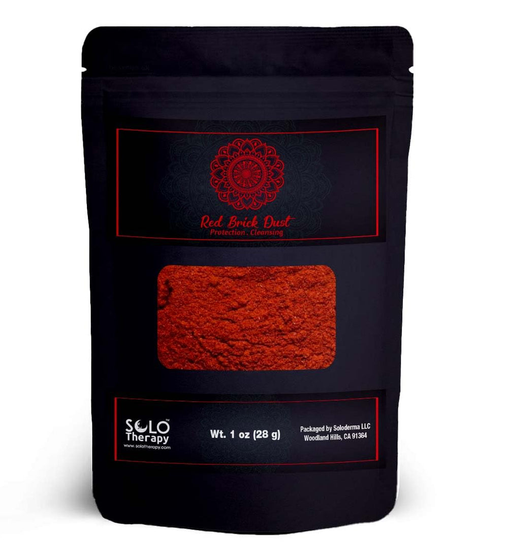Red brick dust in a mojo bag for protection and purification