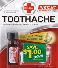 Red Cross Toothache Kit 0.12oz tube back view