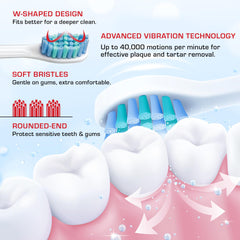 Mode indicators for Clean, Gum Care, Polish