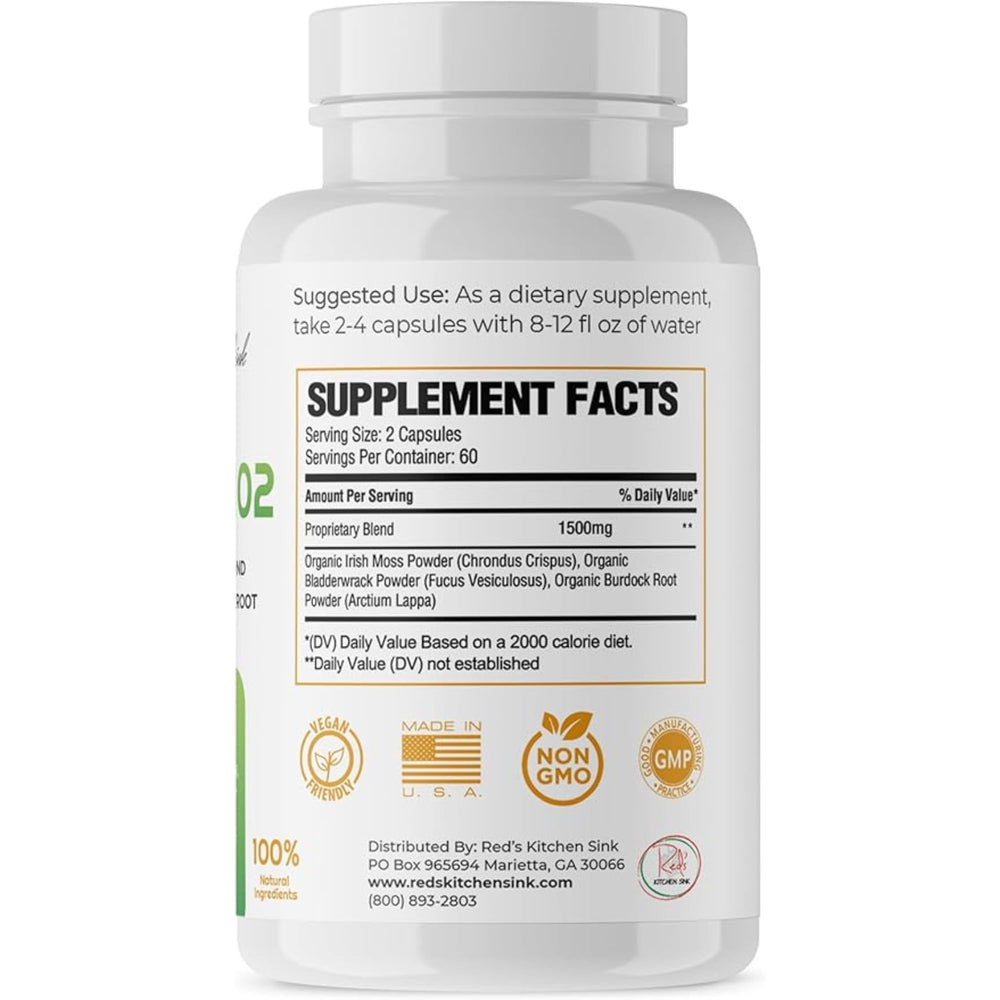 USA-made label noting FDA-registered facility