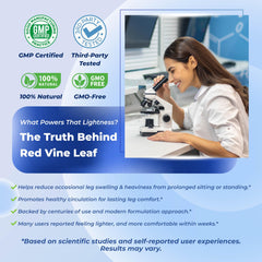 Graphic indicating 50% flavonoids content in Red Vine Leaf and Horse Chestnut