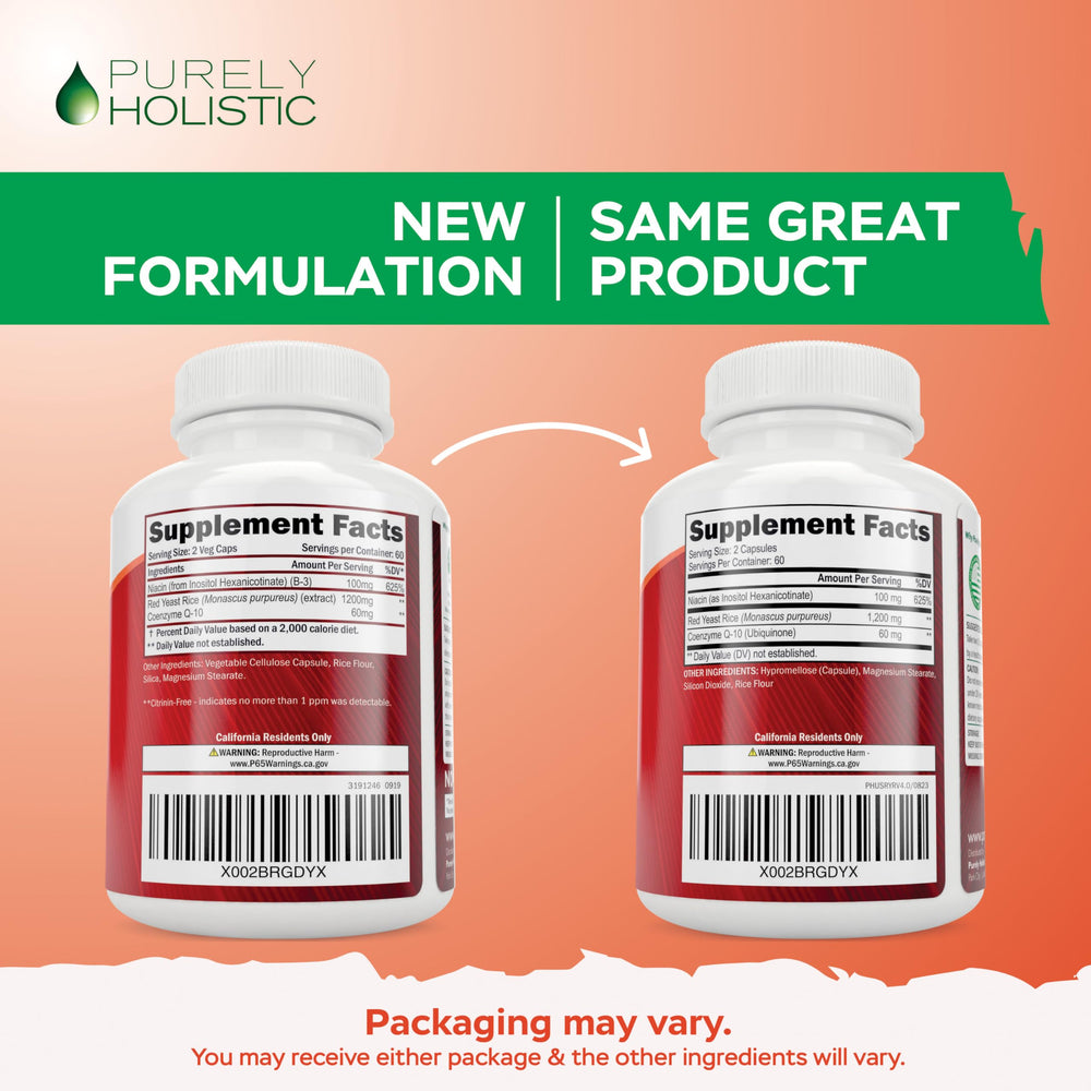 USA-made Red Yeast Rice bottle on a clean surface