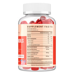 Gummies containing red yeast rice, bergamot extract, and guggul