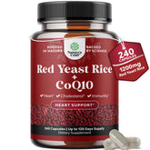 Bottle of Red Yeast Rice with CoQ10 supplement – 240 count