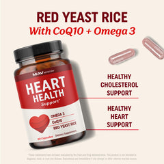 Product label for Red Yeast Rice with CoQ10 and Omega-3
