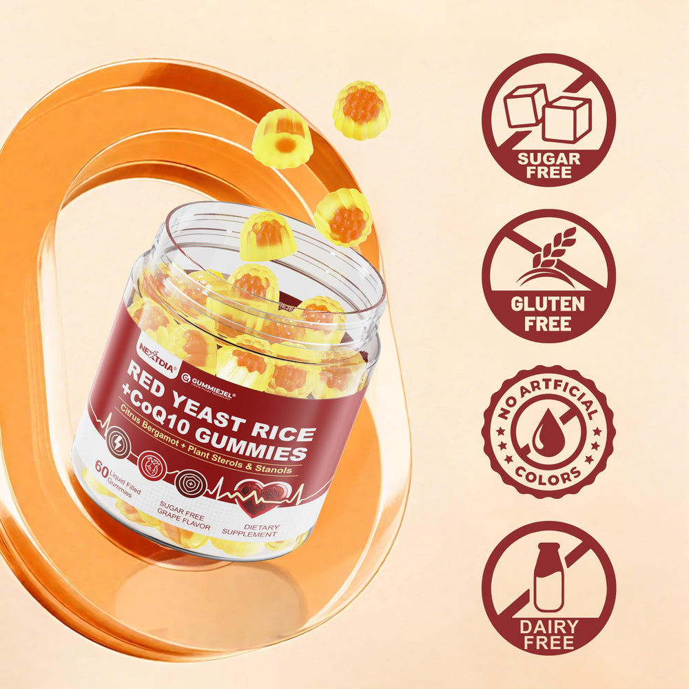 Non-GMO, vegan, gluten-free gummy packaging close-up