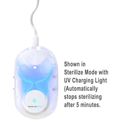 Device showing Red, Blue, and Red/Blue light settings