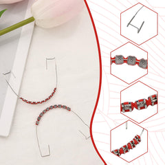 Removable braces shown with a storage box in red