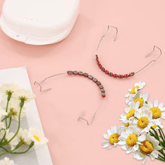 Close-up of smooth surface and ergonomic design of red braces