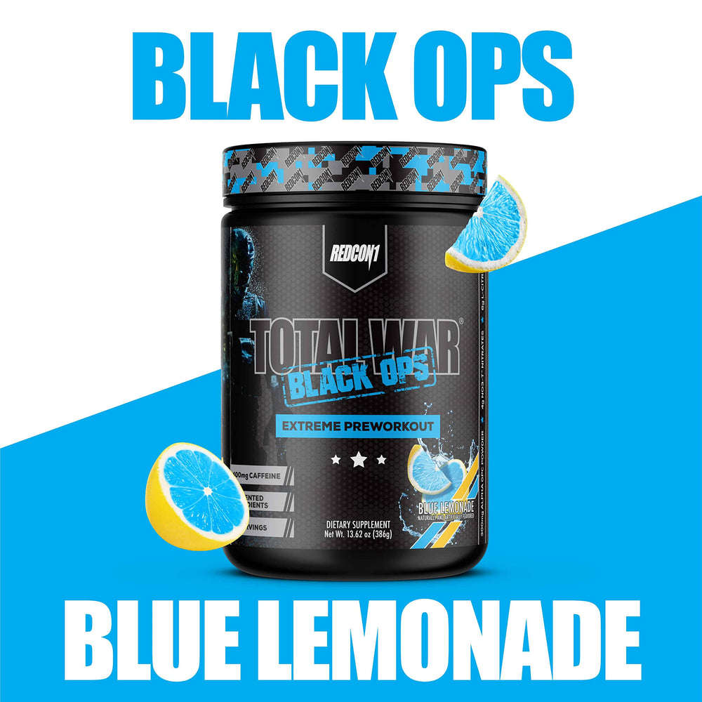 REDCON1 Total War Black Ops dissolving powder in water shows fast absorption and mixability