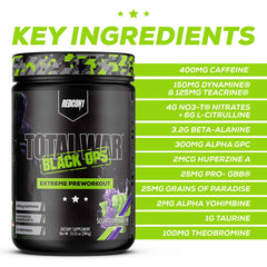 RedCon1 Total War Black Ops preworkout serving ready for training session.