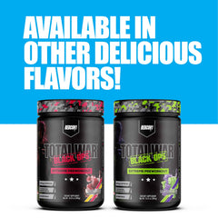 REDCON1 Total War Black Ops tub open reveals vibrant blue lemonade flavor