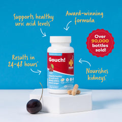 Graphic illustrating uric acid support benefits