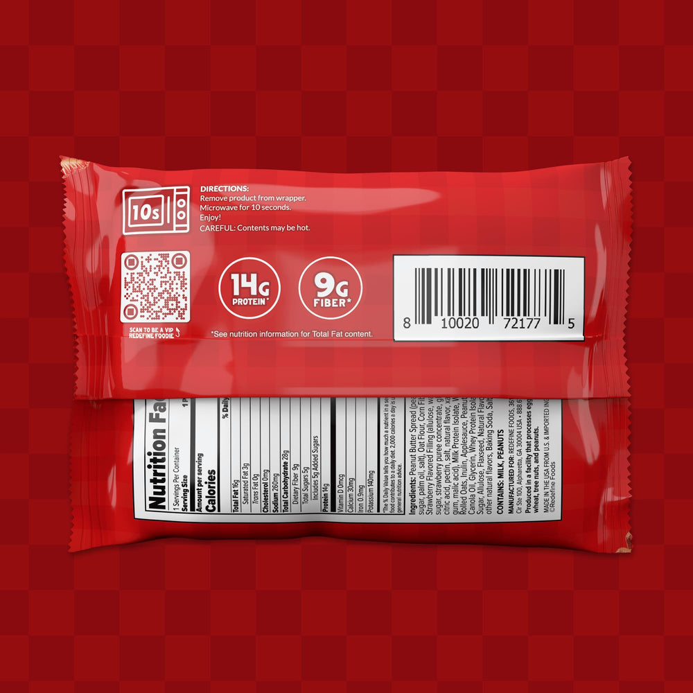 REDEFINE Oatmeal Protein Pie serving plate showcases a quick protein boost