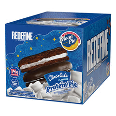 REDEFINE Protein Pie MoonPie-like coating offers a protein-rich chocolate snack for on-the-go fuel.
