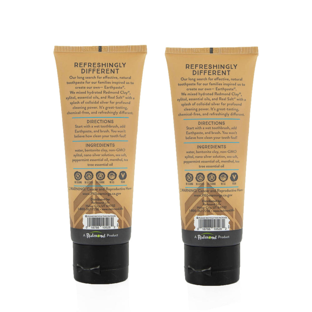 Earthpaste w/Silver Peppermint 2-pack packaging