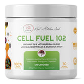 7oz jar of Red's Kitchen Sink Cell Fuel 102 sea moss powder