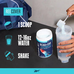 Athlete drinking REECover after a workout